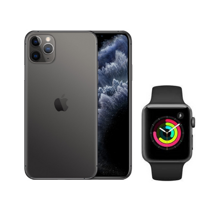 iPhone 11 Pro Max 64 GB Space Grey + Apple Watch Series 3 38mm Bundle