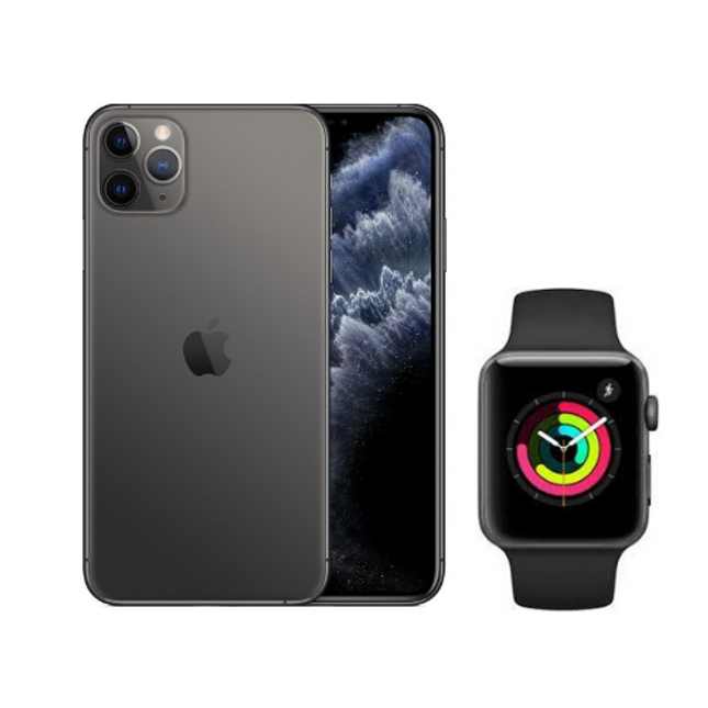 iPhone 11 Pro Max 64 GB Space Grey + Apple Watch Series 3 38mm Bundle