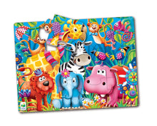 my first big floor puzzle jungle friends