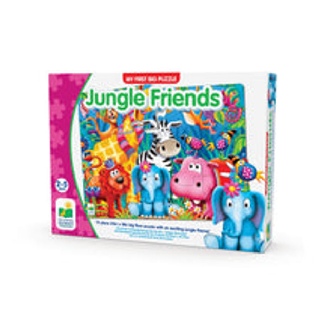my first big floor puzzle jungle friends