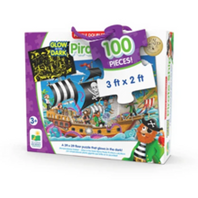puzzle double glow in the dark pirate ship