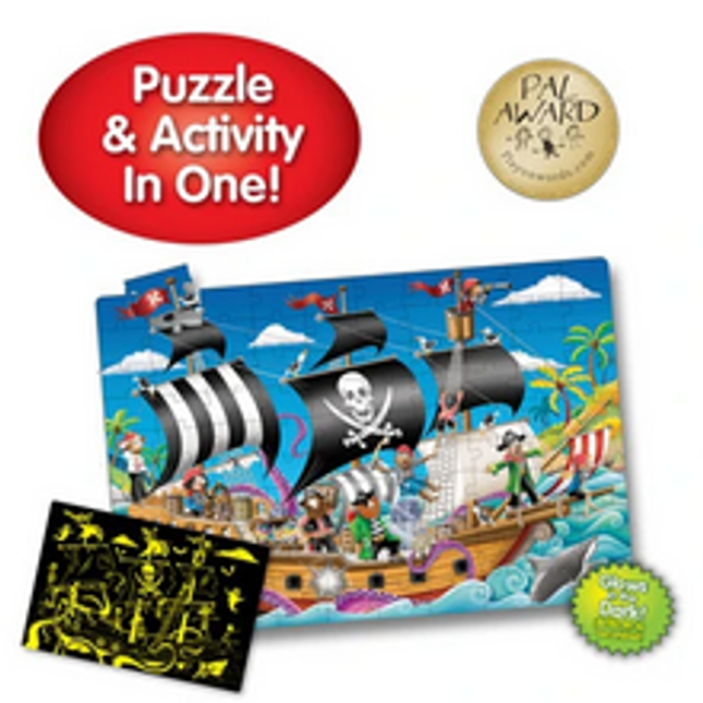 puzzle double glow in the dark pirate ship