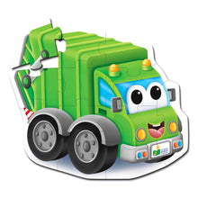 my first big floor puzzle vehicle recycle truck