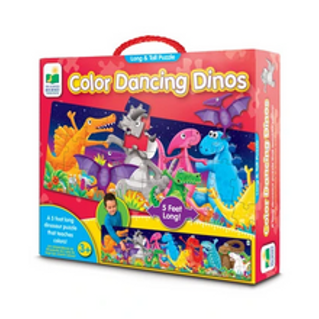 long tall puzzles colour dancing dinos