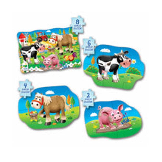 my first puzzle sets 4 in a box puzzles farm