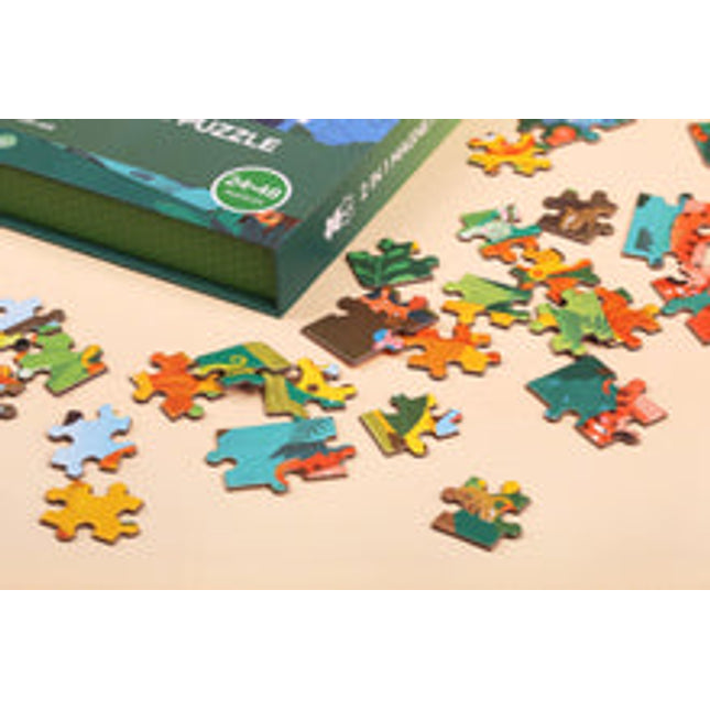 2 in 1 day night jungle magnetic puzzle