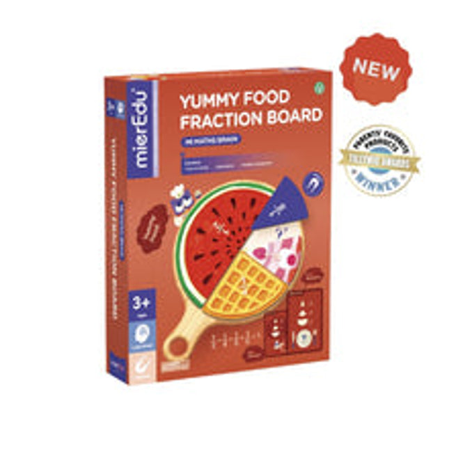 mi maths brain yummy food fraction board magnetic