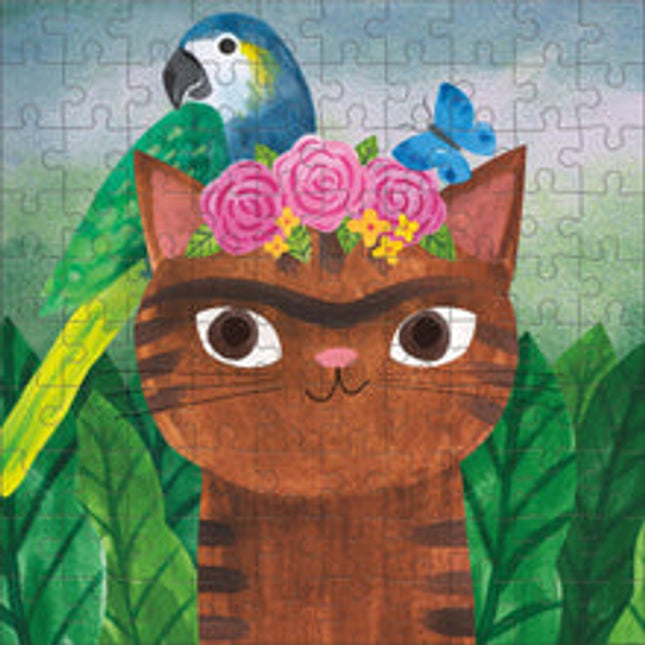 artsy cats 100 pc tin frida catio puzzle