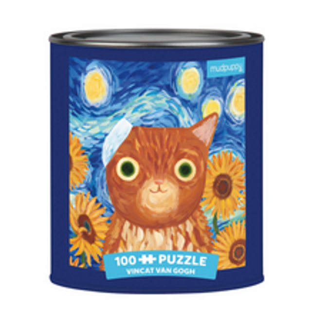 artsy cats 100 pc tin vincat van gogh puzzle