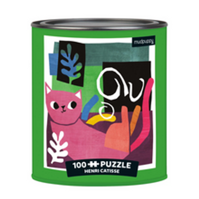 artsy cats 100 pc tin henri catisse puzzle