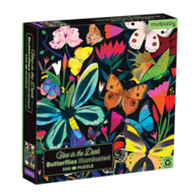 butterflies illuminated 500 piece glow in the dark family puzzle
