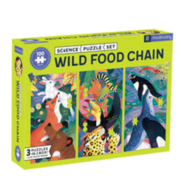 wild food chain science puzzle set