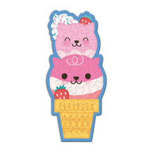 strawberry cat cone 48 piece scratch and sniff shaped mini puzzle