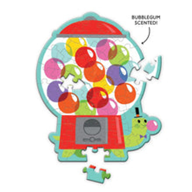 bubblegum turtle 48 piece scratch and sniff shaped mini puzzle