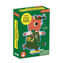 cinnamon bear 48 piece scratch and sniff shaped mini puzzle