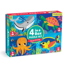 4 in a box puzzle sets ocean friends