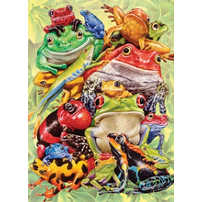 frog pile 350 pc 3 assorted puzzle sizes family