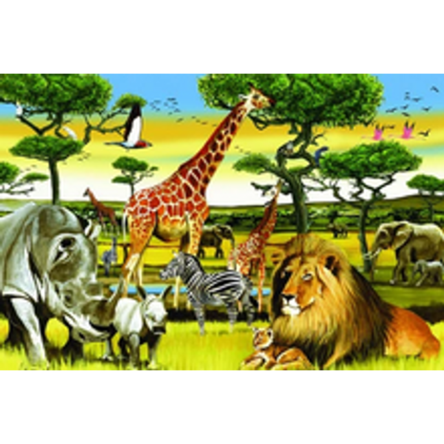 african plains 36 pc floor puzzle