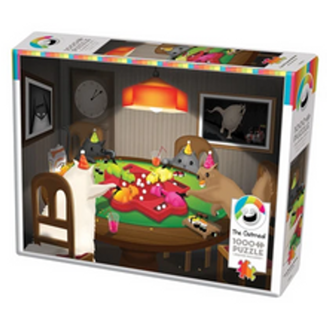 cats playing hippos puzzle 1000 pcs