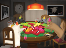 cats playing hippos puzzle 1000 pcs