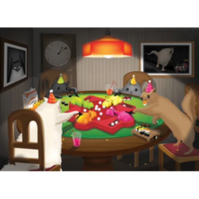 cats playing hippos puzzle 1000 pcs