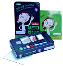 glowing science lab