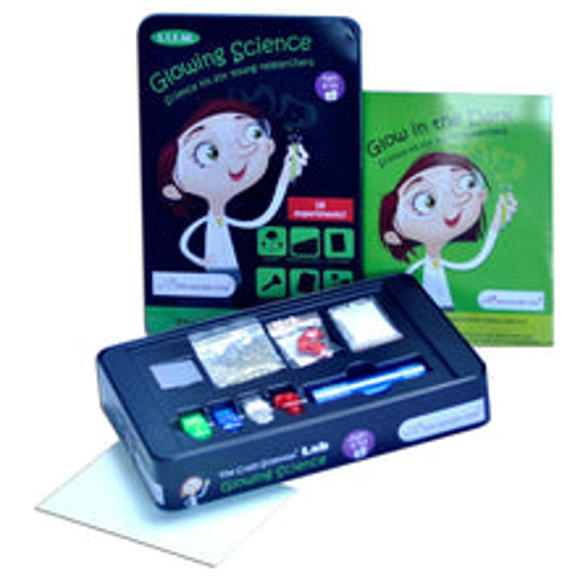 glowing science lab