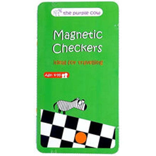 travel game tin checkers