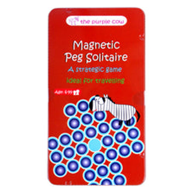 travel game tin peg solitare