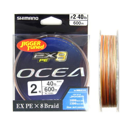 shimano ocea ex8 pe2 300m 40lb multi c