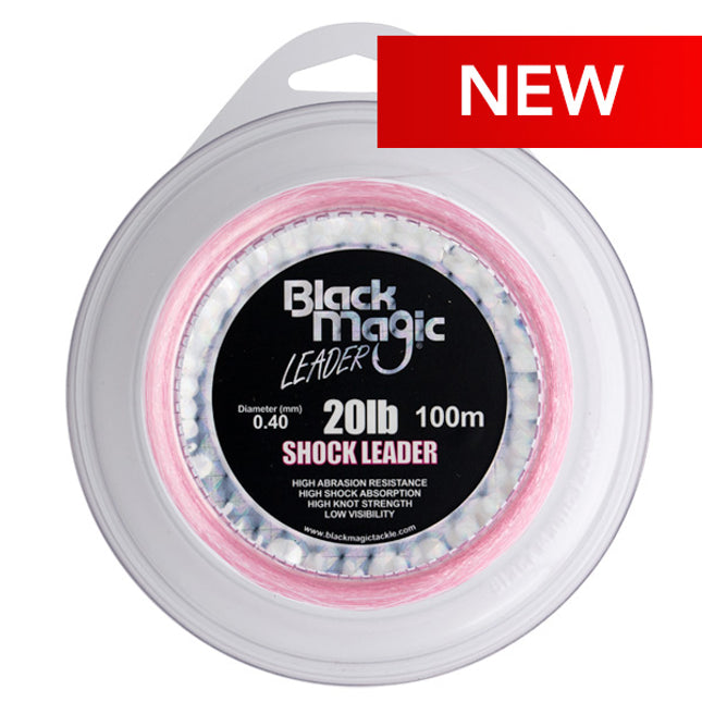black magic pink shock leader 20lb