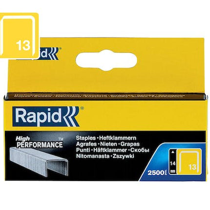 rapid finewire staples galvanised 13 14 pack of 2500