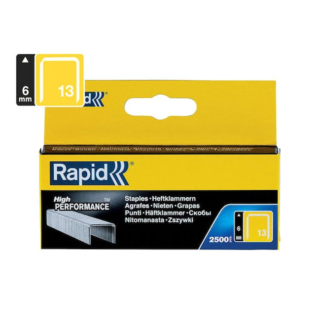 rapid finewire staples galvanised 13 6 pack of 2500