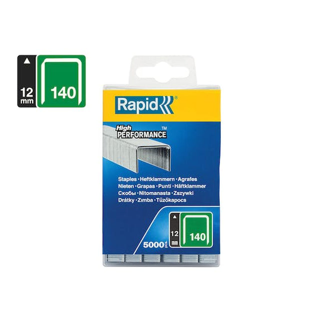 rapid flatwire staples galvanised 140 12 pack of 5000