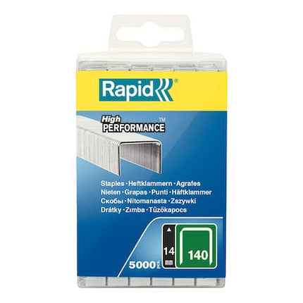 rapid flatwire staples galvanised 140 14 pack of 5000