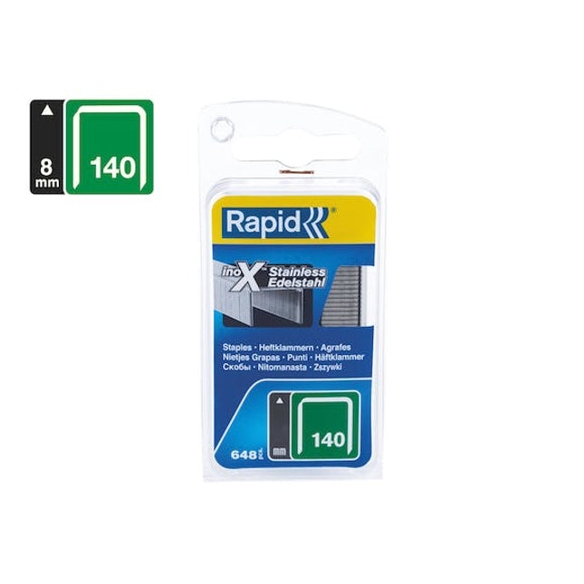 rapid flatwire staples stainless steel 140 8 pack of 972