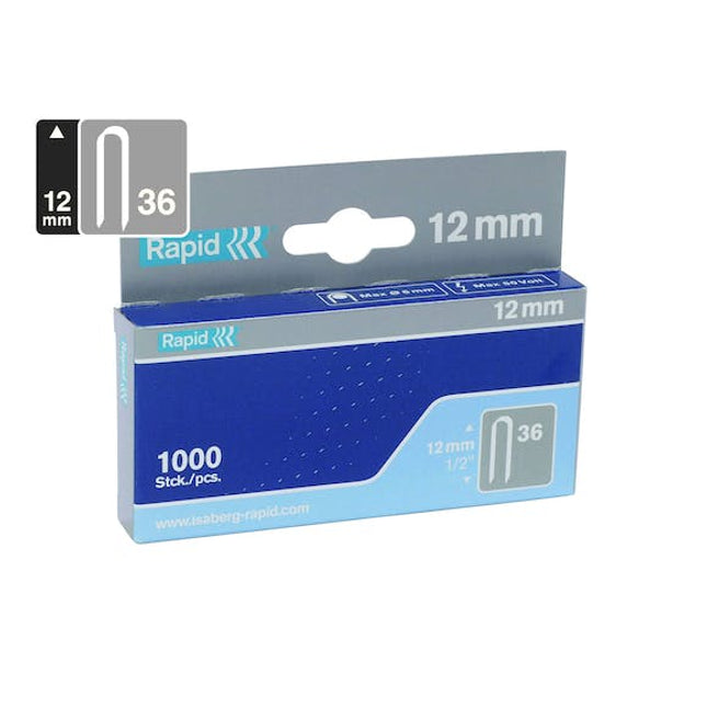 rapid mini cable staples 36 12 pack of 1000