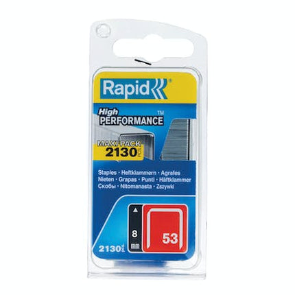 rapid finewire staples galvanised 53 8 pack of 2130