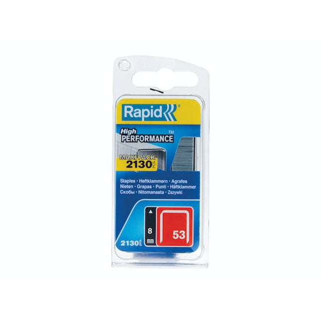 rapid finewire staples galvanised 53 8 pack of 2130