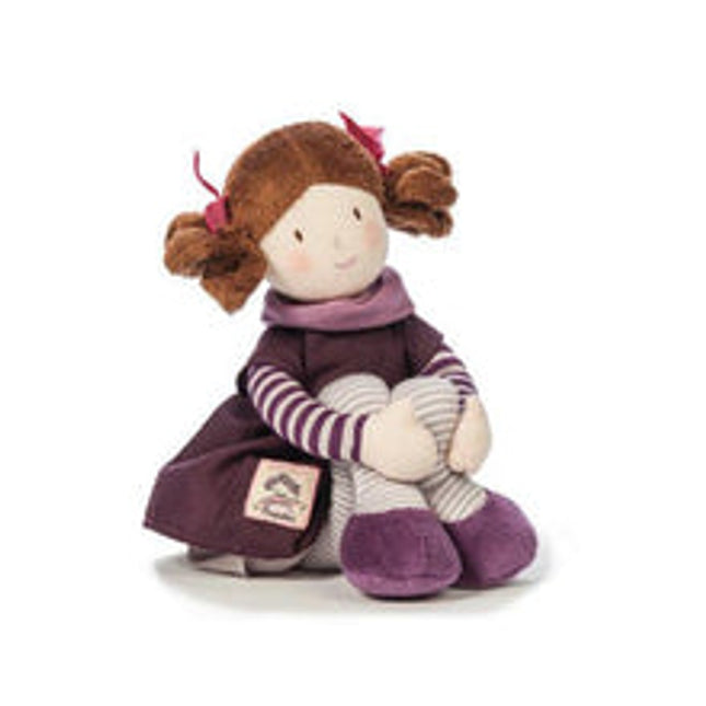 evie small rag doll 35 cm mauve dress