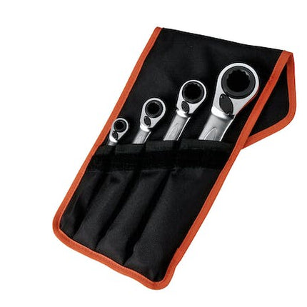 bahco ring ratchet spanner set 4 piece 8 27 mm