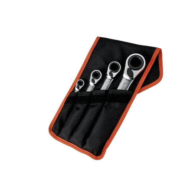 bahco ring ratchet spanner set 4 piece 8 27 mm