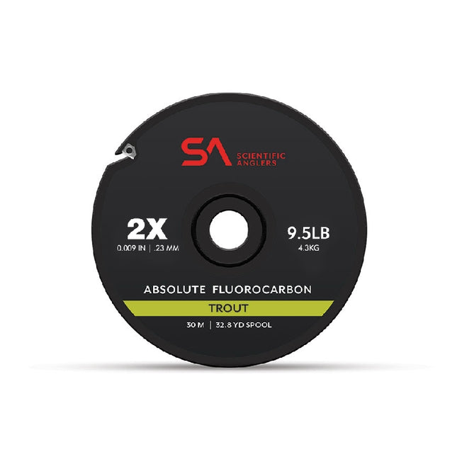 s a absolute fc tippet trout 30m 2x 9 5lb