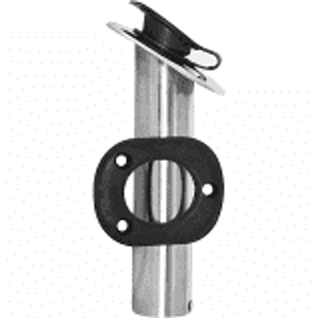 rod holder flush s s 30deg white insert