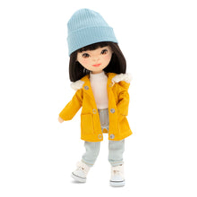 sweet sisters lilu in a mustard parka