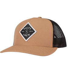 salty crew sea line retro trucker tobacco black
