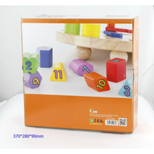 puzzle clock and geometric blocks